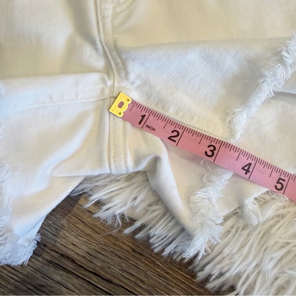 Vineyard Vines White Cutoff Denim Shorts 24 Frayed Hem Spring Summer - Picture 5 of 8